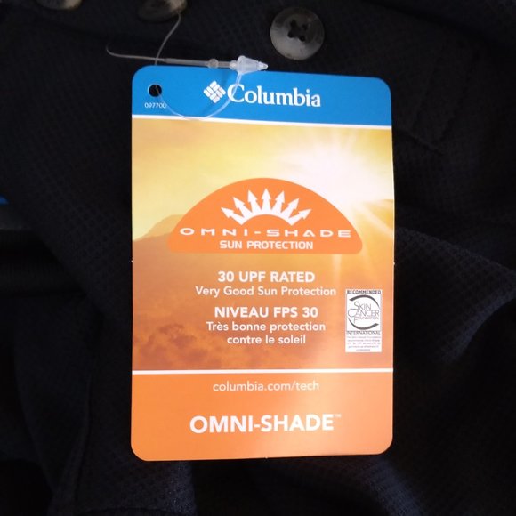 🆕Columbia Men's City Voyager Omni-Shade Sun Protection UPF 30 Polo -Black, NWT - Picture 5 of 7